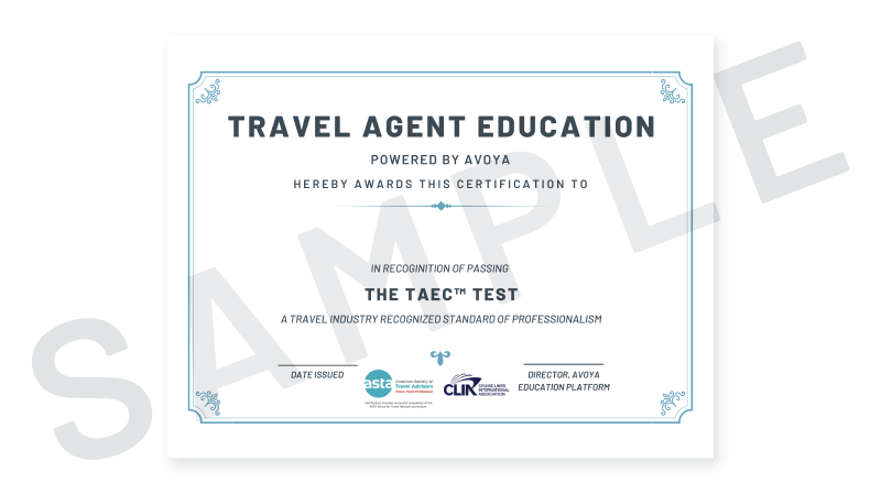 BECOME A CERTIFIED TRAVEL ADVISOR IN JUST THREE STEPS